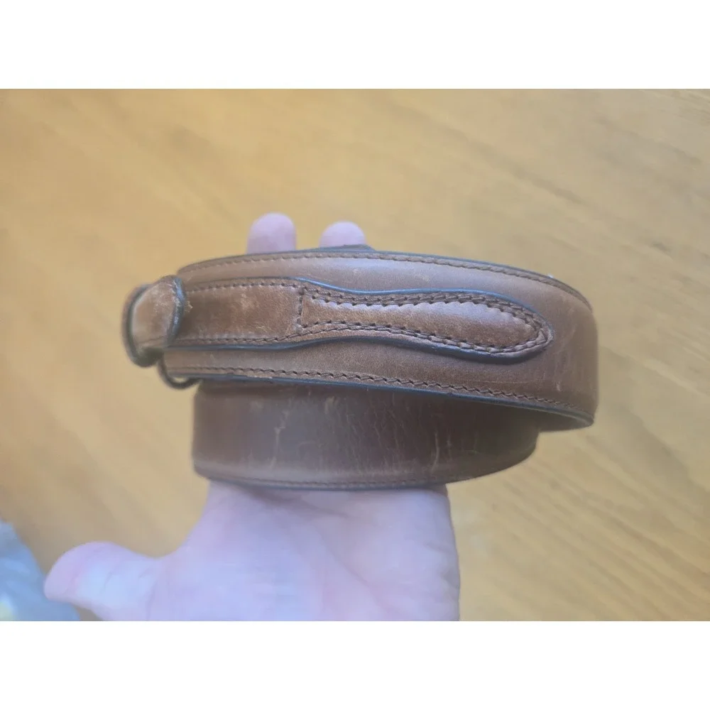 3-D Belt Co Leather Belt Brown Full Grain Cowhide Western 2058 USA Size 38